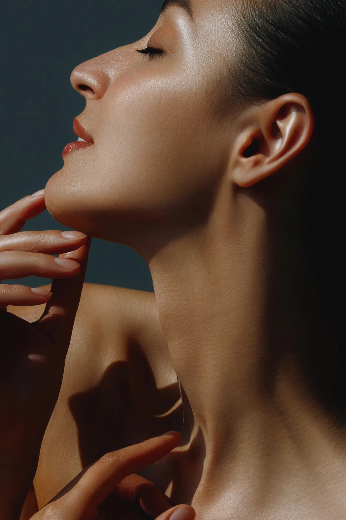 Skin in daylight, close up