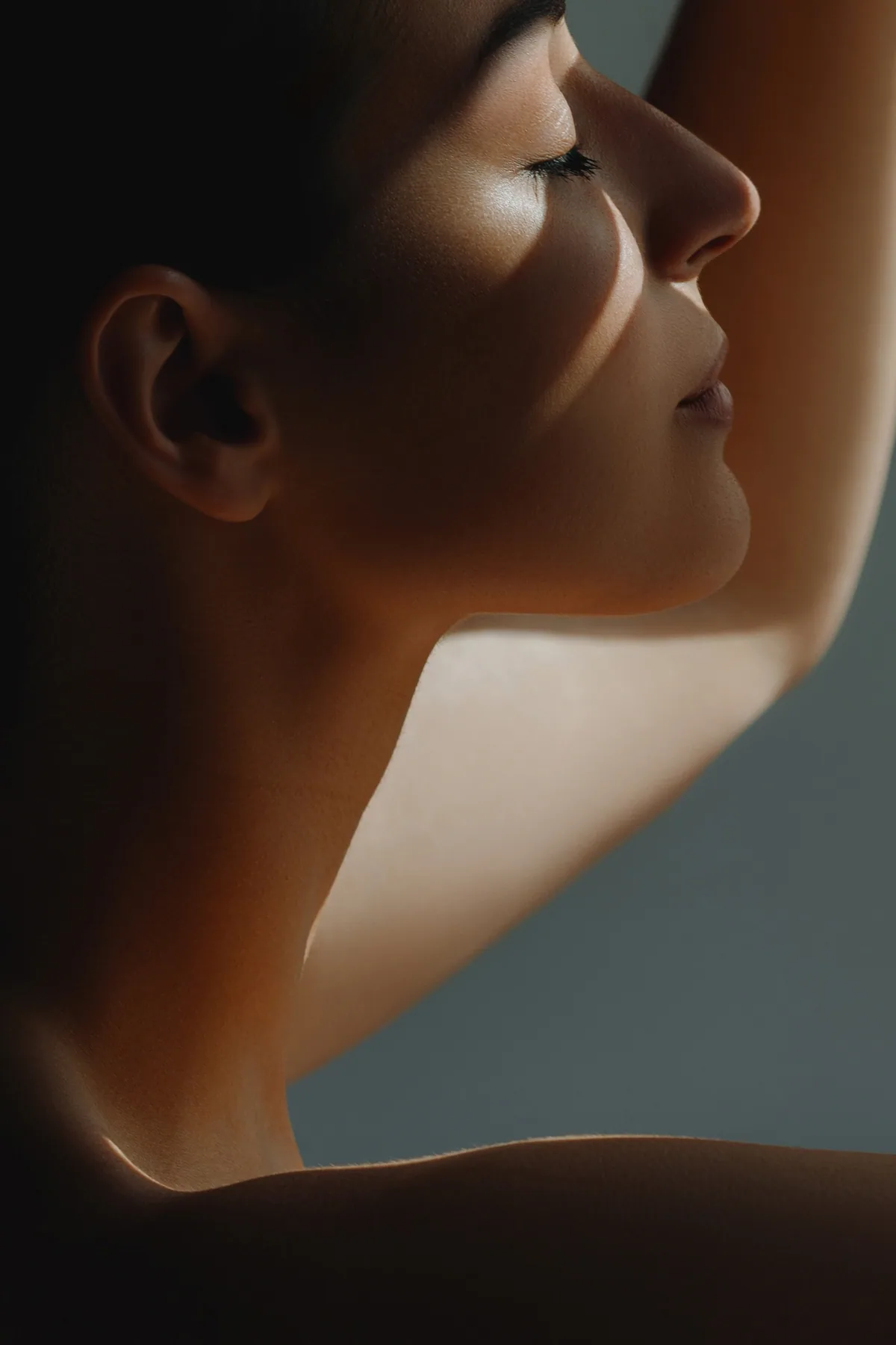Skin in daylight, close up