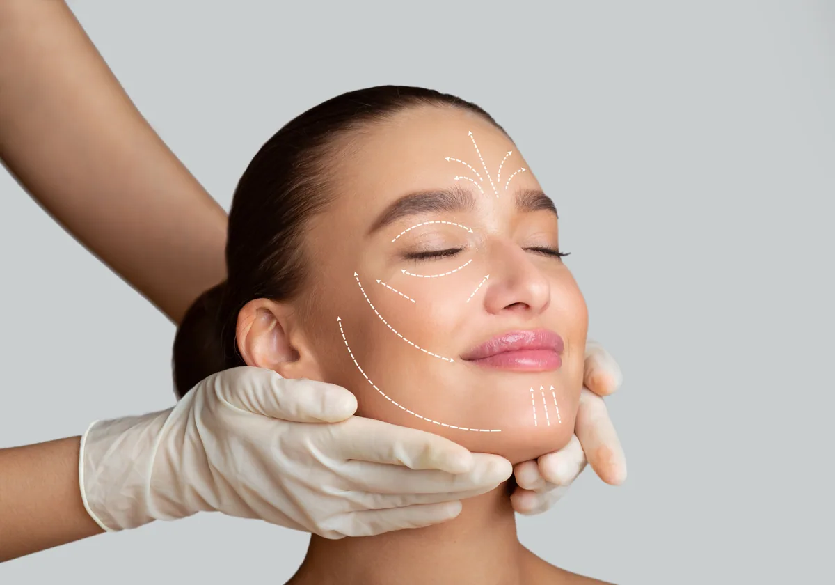 An esthetician at work