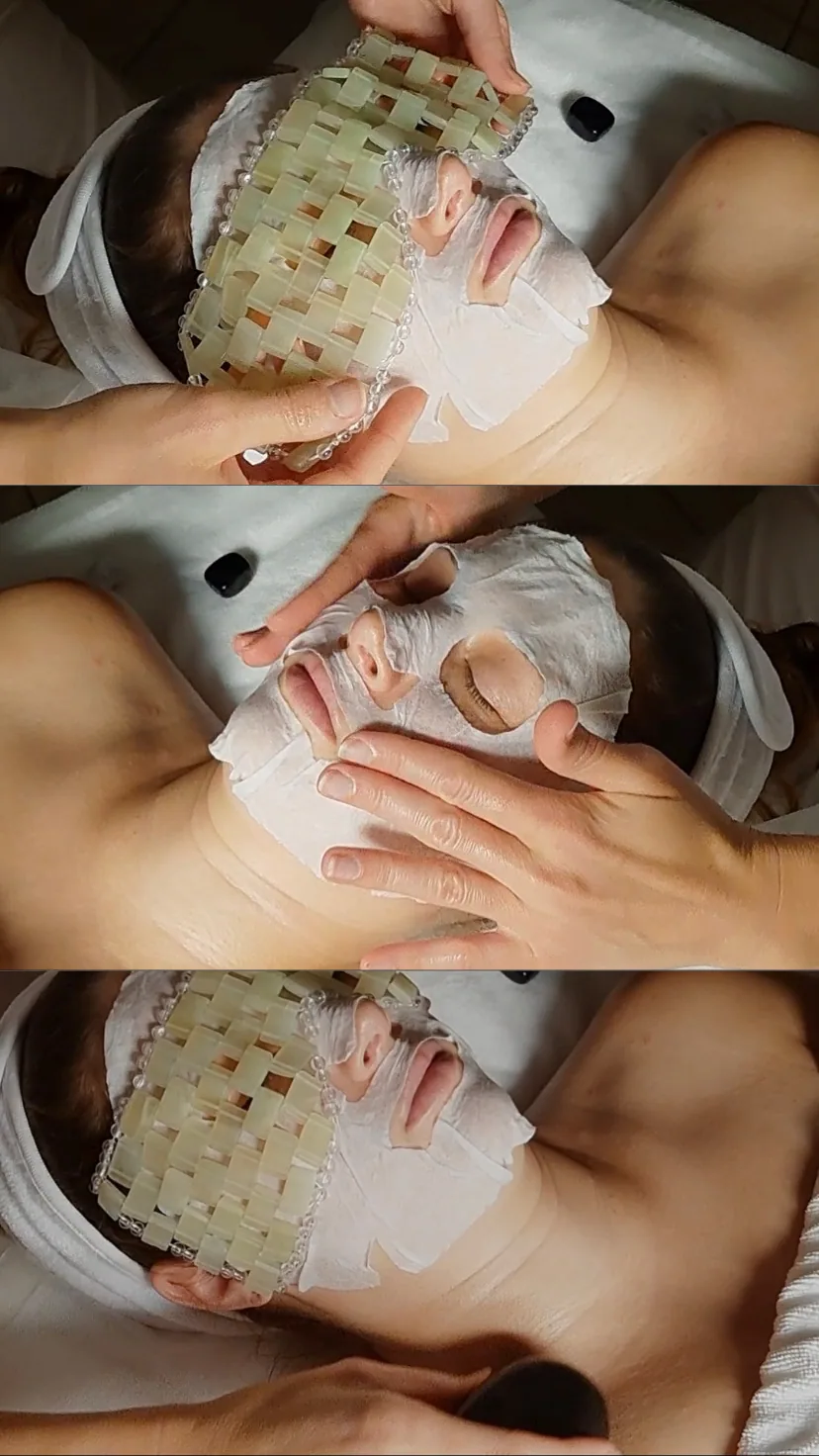 An esthetician at work