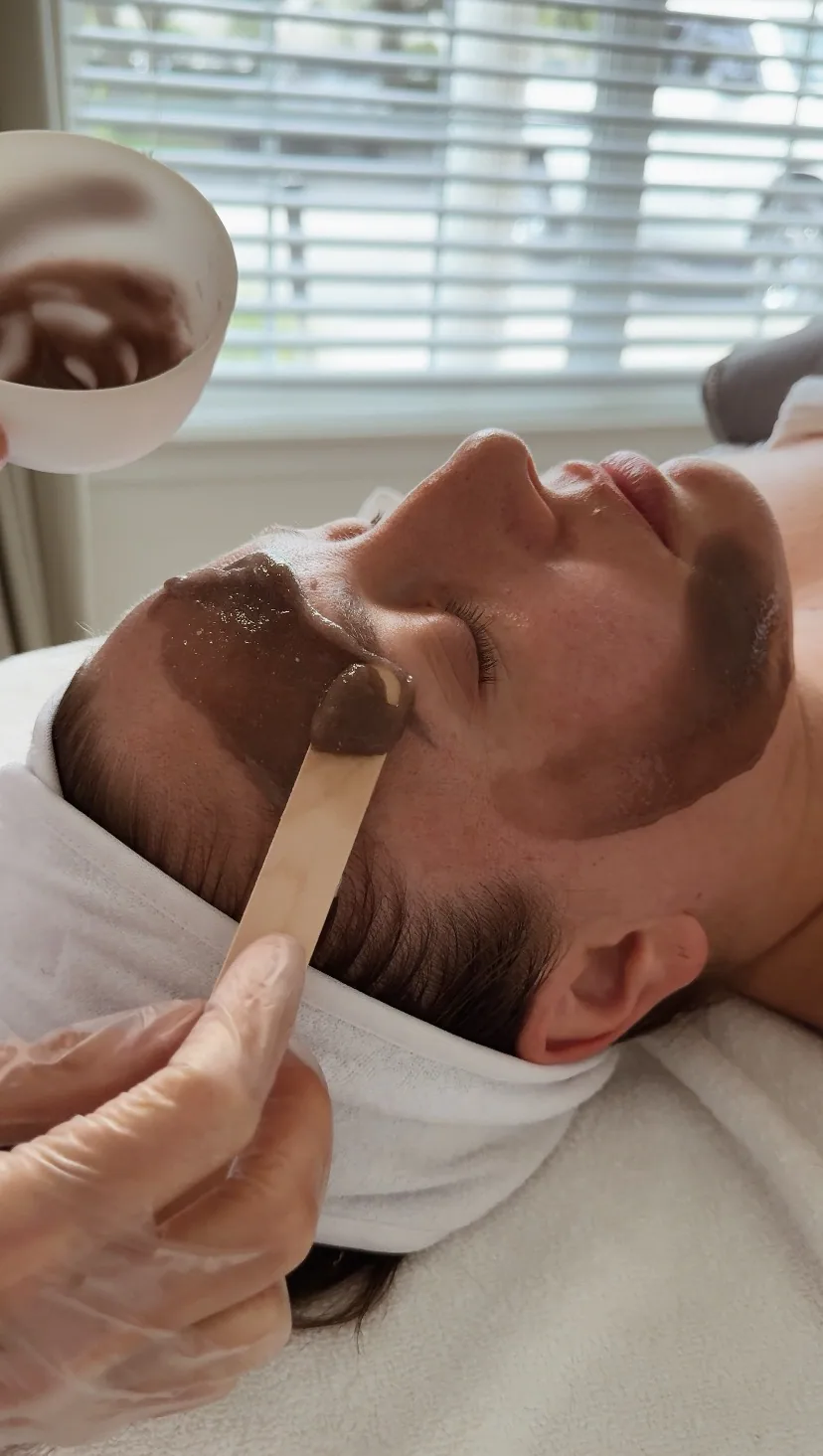 An esthetician at work